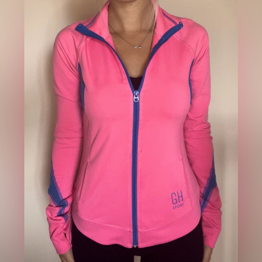 XS Gilly Hicks Hot Pink Athletic Full Zip Jacket